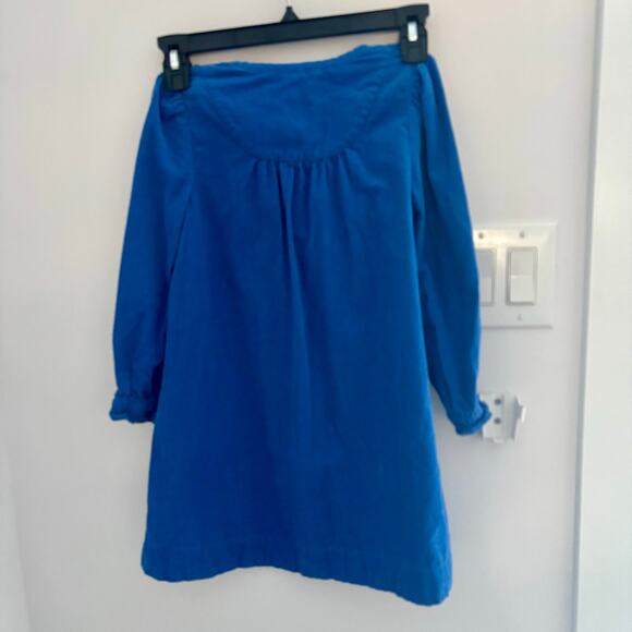 Boden Girl’s Norah Scallop Cord Dress Blue Sz 6-7Y - Picture 6 of 11